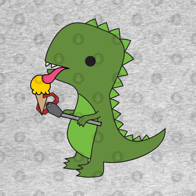 T-Rex Eats Ice Cream by BoredInc